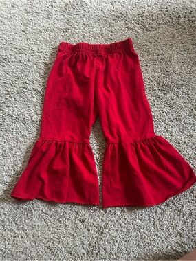 Shein 9-12 Month Red Flared Pants
